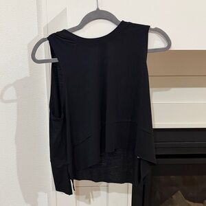 FP Movement by Free People Black Layered Draped Tank